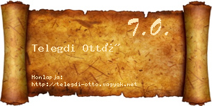 Telegdi Ottó névjegykártya
